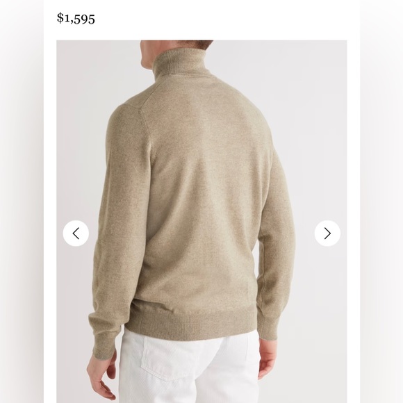 NWOT Brunello Cucinelli Cashmere Turtleneck Sweater - 54 - Picture 3 of 17